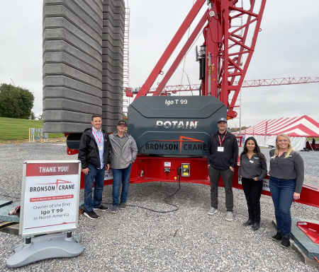 Bronson Crane takes North America’s first Potain Igo T 99 self-erecting crane 